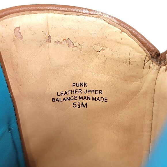 Guess Marciano Boots Womens 5.5 Vintage Cowboy Leather Pointed Embroidered Blue - Picture 3 of 12